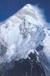 The southern face of Khan Tengri seen from the Southern Engilchek glacier